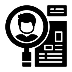 Background Check Solid Style Icon