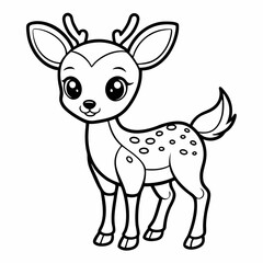 Sweet Little Puppy Line Art for Kids' Coloring Book
