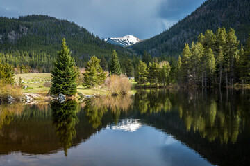 Officers Gulch Pond reflections