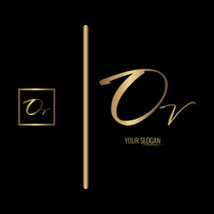 Luxury stylish OV letter vector logo design. Typography Stylish logo design.