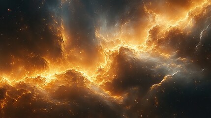 Naklejka premium A black hole distorts space and stars, a dark universe background for adventure and exploration, a wallpaper design showcasing the power and mystery of the cosmos.