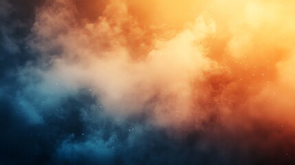Fototapeta premium Abstract clouds with a vibrant gradient from blue to yellow. Perfect for backgrounds, overlays and design.