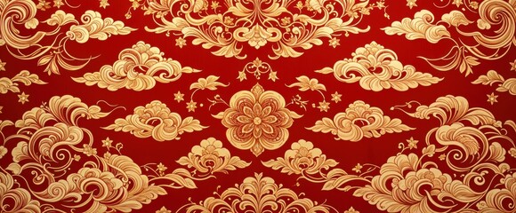 "Golden Clouds of Prosperity: Traditional Chinese Elegance"