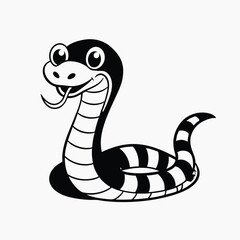 Fototapeta premium vector cute snake Isolated object on a white background