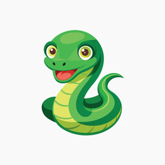 Fototapeta premium vector cute snake Isolated object on a white background