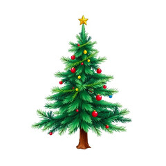 Fototapeta premium PNG Christmas tree pine garland spruce plant fir.