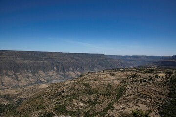 Ethiopian mountain scenery near the Debre Libanos rift valley
