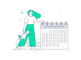 Notification announcement vector creative flat hand drawn illustration
