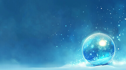 round glass balls on blue background wallpaper background