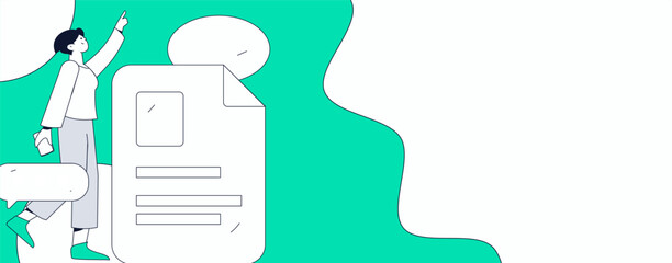 Notification announcement vector creative flat hand drawn illustration
