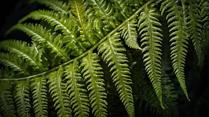 Obraz premium Macro Image of Intricate Fern Leaf Patterns