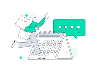 Notification announcement vector creative flat hand drawn illustration
