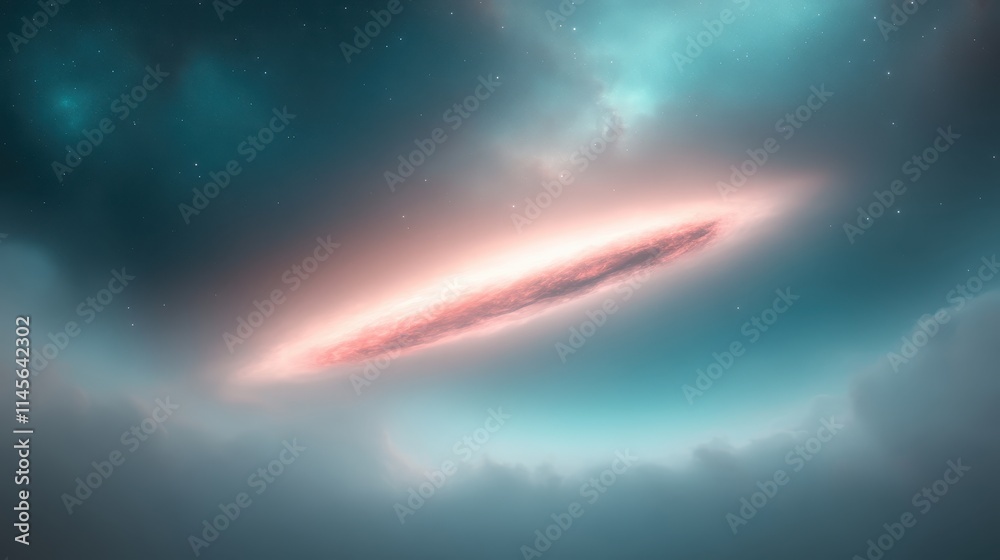 Canvas Prints a large, pinkish object is floating in the sky