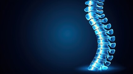 Exploring spinal health medical science lab digital illustration clinical environment close-up view