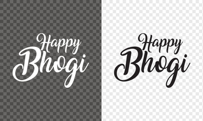 Happy Bhogi Pandigai Poster design. Realistic digital graphic art. South India festival vector illustration.  banner poster design template. EPS 10