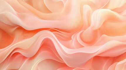 Obraz premium Abstract Peach Fabric Waves Soft Texture Design