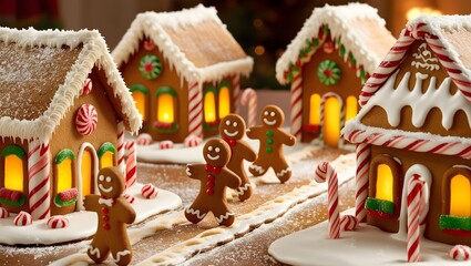 Frosted Gingerbread Kingdom: Candy Cane Lanes and Sweet Treats in a Winter Village