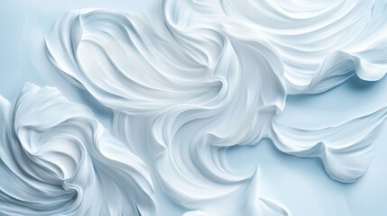 Obraz premium Abstract swirling light blue cream texture background
