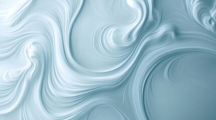 Abstract swirling light blue and white patterns