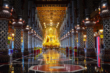 Golden Buddha, Buddhist symbols at Watsridonmoon, symbols of Buddhism, Southeast Asia at Chiangmai Northern Thailand