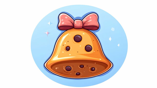 recommend clip art: Cute Chocolate Chip Cookie Bell Illustration, Festive Background, for Holiday Baking Blogs.