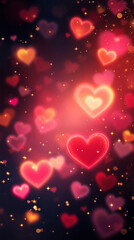 valentine background with hearts