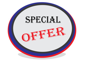 Discount tag, special offer sale tag, white background , PNG