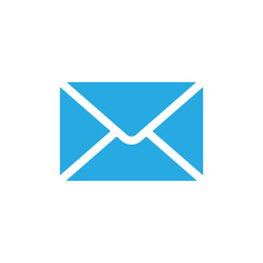 Message vector blue icon, Email icon sign