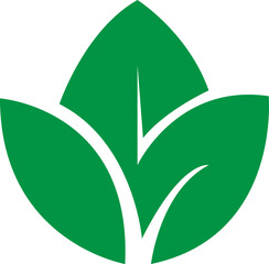 Eco friendly icon in trendy green flat style. Ecologic food stamp sign. Organic natural food vector illustration. Element design for natural concept isolated on transparent background.