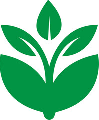 Eco friendly icon in trendy green flat style. Ecologic food stamp sign. Organic natural food vector illustration. Element design for natural concept isolated on transparent background.