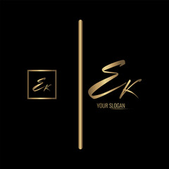 Luxury stylish EK letter vector logo design. Typography Stylish logo design.
