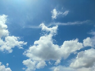 blue sky with clouds