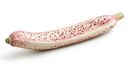 Marrow vegetable with unique texture isolated on white background for culinary and agricultural use in food photography and presentations