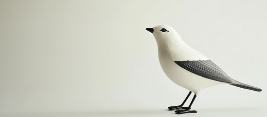 Stylish bird figurine on a minimalist white background ideal for enhancing home decor aesthetics and design themes