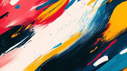 Fototapeta premium Abstract Colorful Paint Strokes Swirling Background