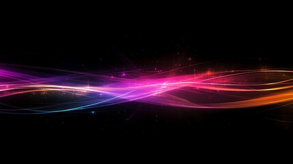
Futuristic deep black background with soft grid lines glowing in a gradient of pink, purple, orange, and blue, creating a sleek, modern look
