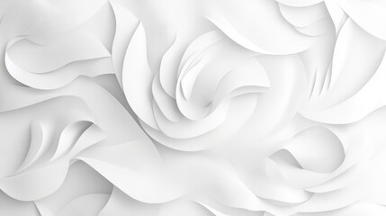 Elegant white background texture featuring layered paper design for modern aesthetic and creative projects. Ideal for minimalistic themes.