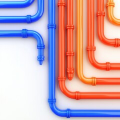 Innovative pipe installation techniques industrial workshop visual guide modern setting aerial view engineering concepts