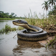 Fototapeta premium snake in the grass