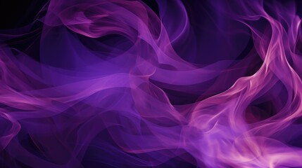 Obraz premium Purple abstract background with flowing smoke-like patterns resembling flames and ethereal waves of color in a dark setting
