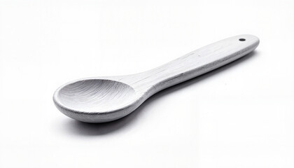 Wooden spoon on a white background showcasing simple kitchenware design and craftsmanship