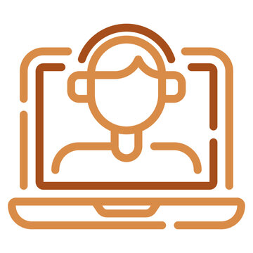Illustration of Online Support with Headset