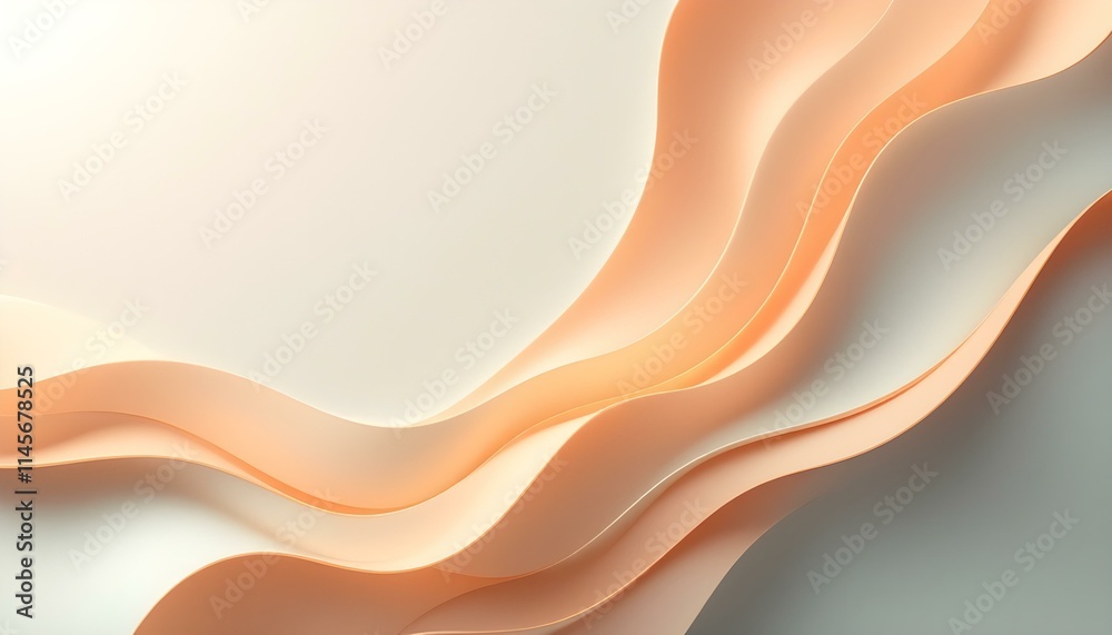 Poster an abstract design featuring flowing orange waves on a dark background, ideal for backgrounds or gra