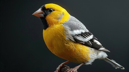 Obraz premium Elegant goldfinch isolated on transparent background for ornithology and nature-themed design projects.