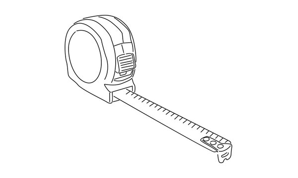 recommend clip art: line art of measuring tape illustration