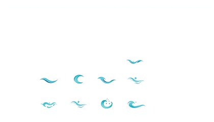 Water Drops Icons Set Or Water Wave Icons Set Or Logo Water. 