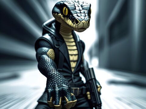 snake in the snow