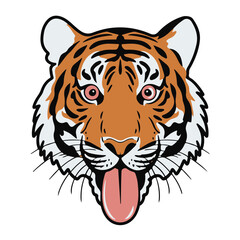 Striking hand drawn tiger logo design with intricate details and powerful presence. Ideal for brands seeking a strong and captivating image