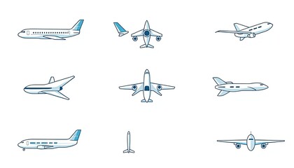 Airplanes Icon Set