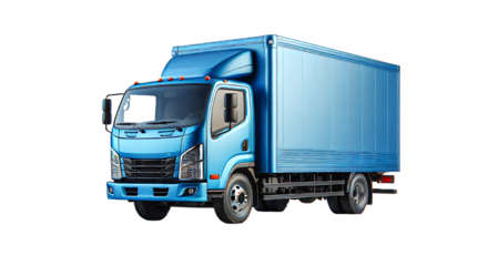 Blue semi truck transparent 